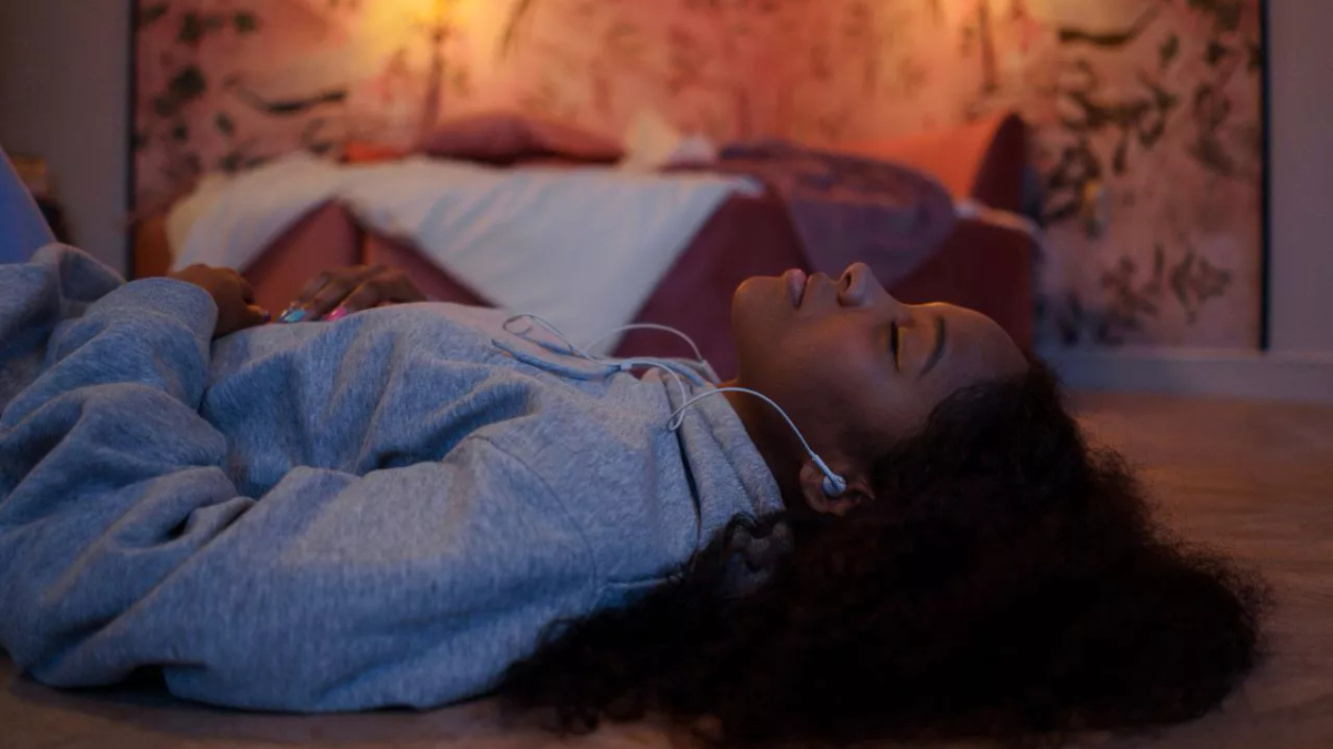 A calm listening environment suggesting music and mood.