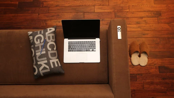 A home desk setup with modern devices.